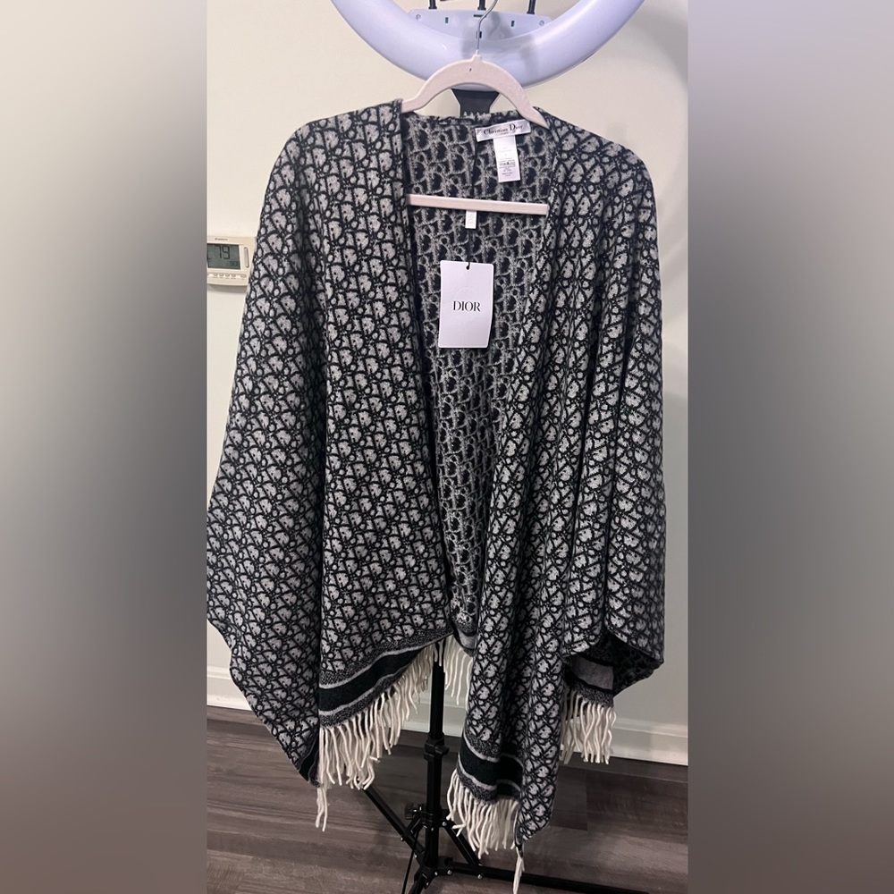 Brand New!! Blue and White Christian Dior Poncho